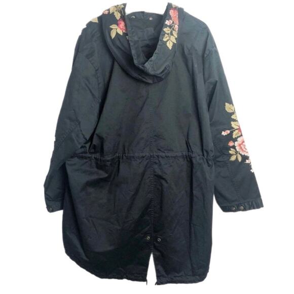 Johnny Was / Medhi Hooded Military Jacket / Boho Embroidered Jacket - Picture 5 of 6